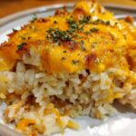 Cheesy Chicken & Rice Bake – One Dish Dinner