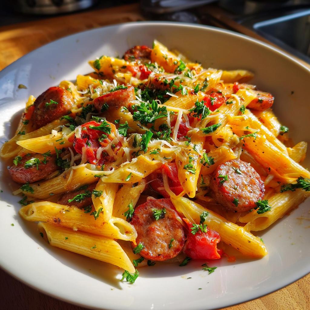 Unbelievable! 30-Minute Cheesy Sausage Pasta Skillet 5 Cheesy Sausage Pasta Skillet (Weeknight Favorite) - detail 2