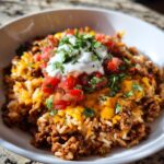 Craving? Cook 1-Pan Cheesy Taco Rice Skillet! 12 Cheesy Taco Rice Skillet