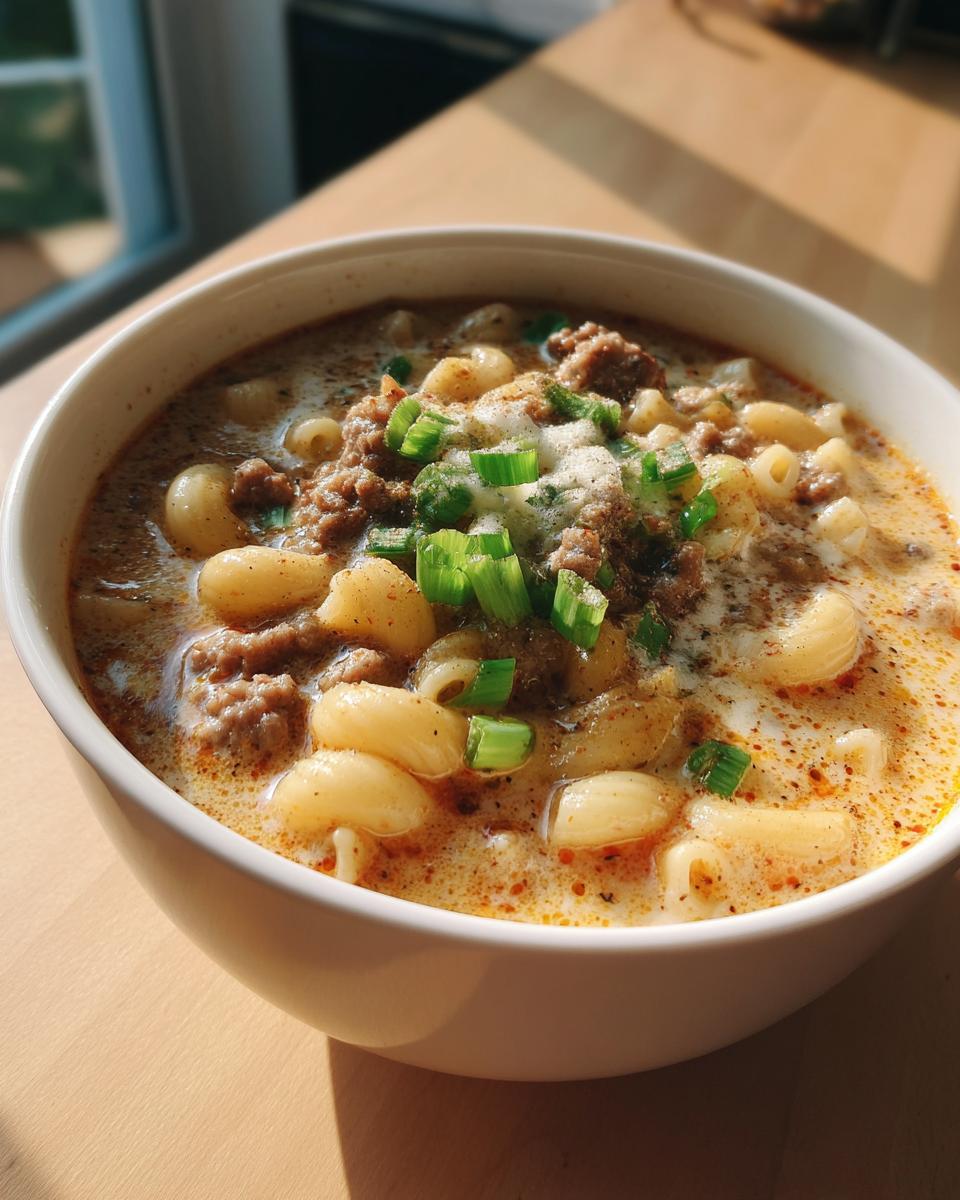 Unforgettable Cozy Cheeseburger Macaroni Soup: 1 Recipe 4 Cozy Cheeseburger Macaroni Soup - detail 1
