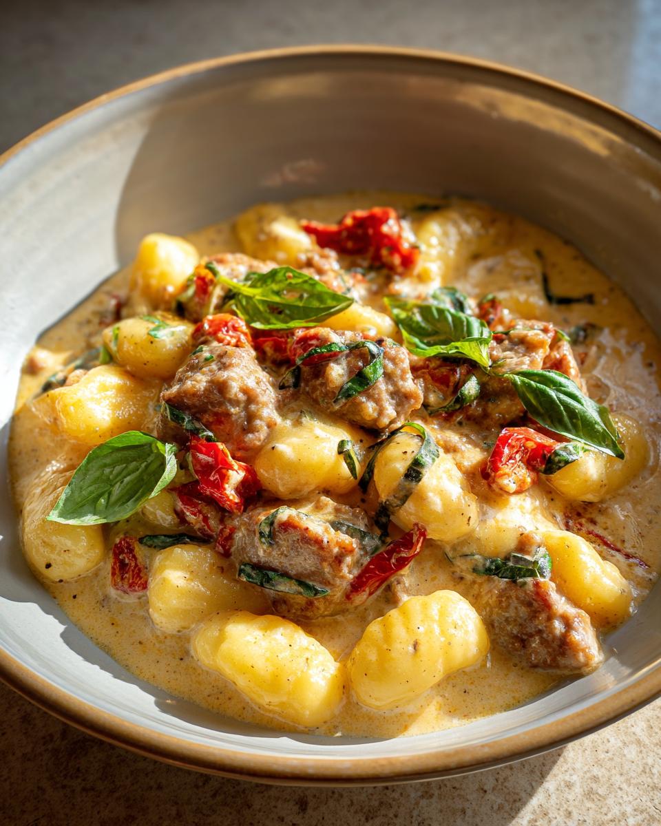 Easy Creamy Sausage Gnocchi Skillet in 30 Minutes! 4 Creamy Sausage Gnocchi Skillet (30 Minutes) - detail 1