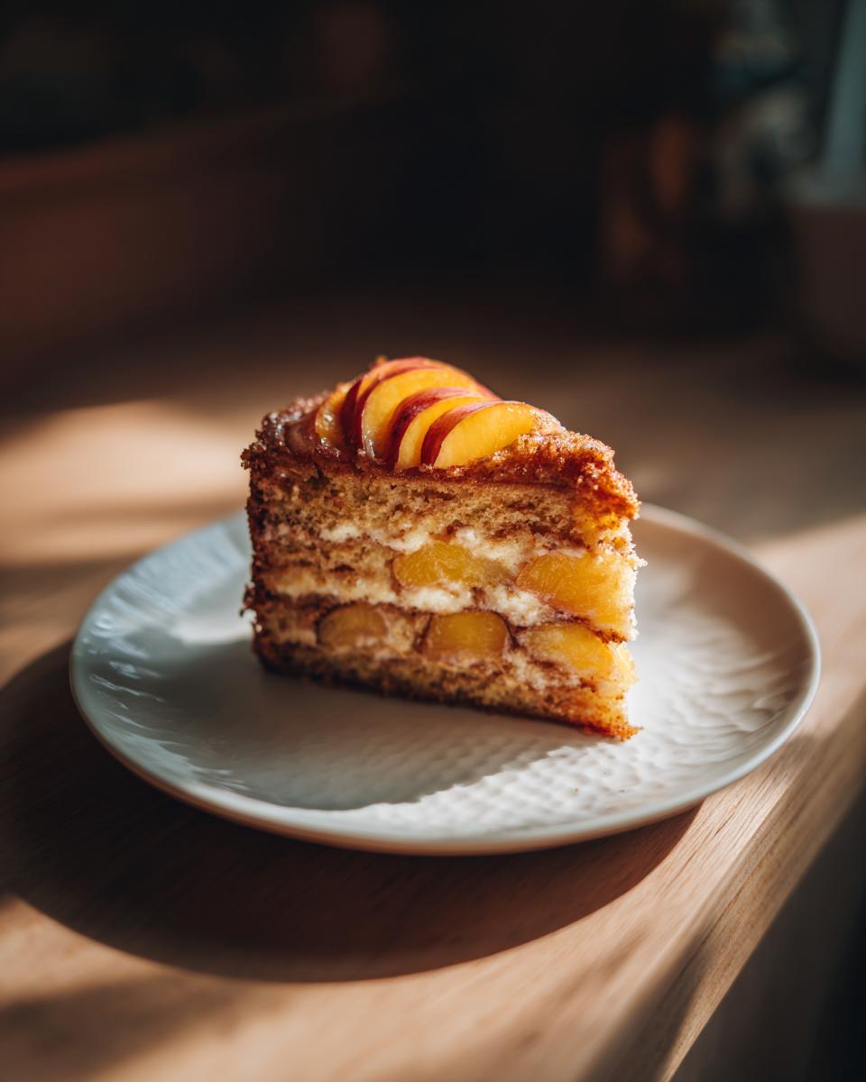 Easy Brown Sugar Peach Cake - detail 2