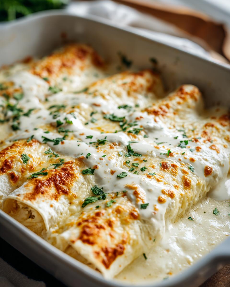 Easy White Chicken Enchiladas with Creamy White Sauce ‚Äì Ready in 30 Minutes! - detail 1
