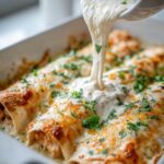 Easy White Chicken Enchiladas with Creamy White Sauce ‚Äì Ready in 30 Minutes!