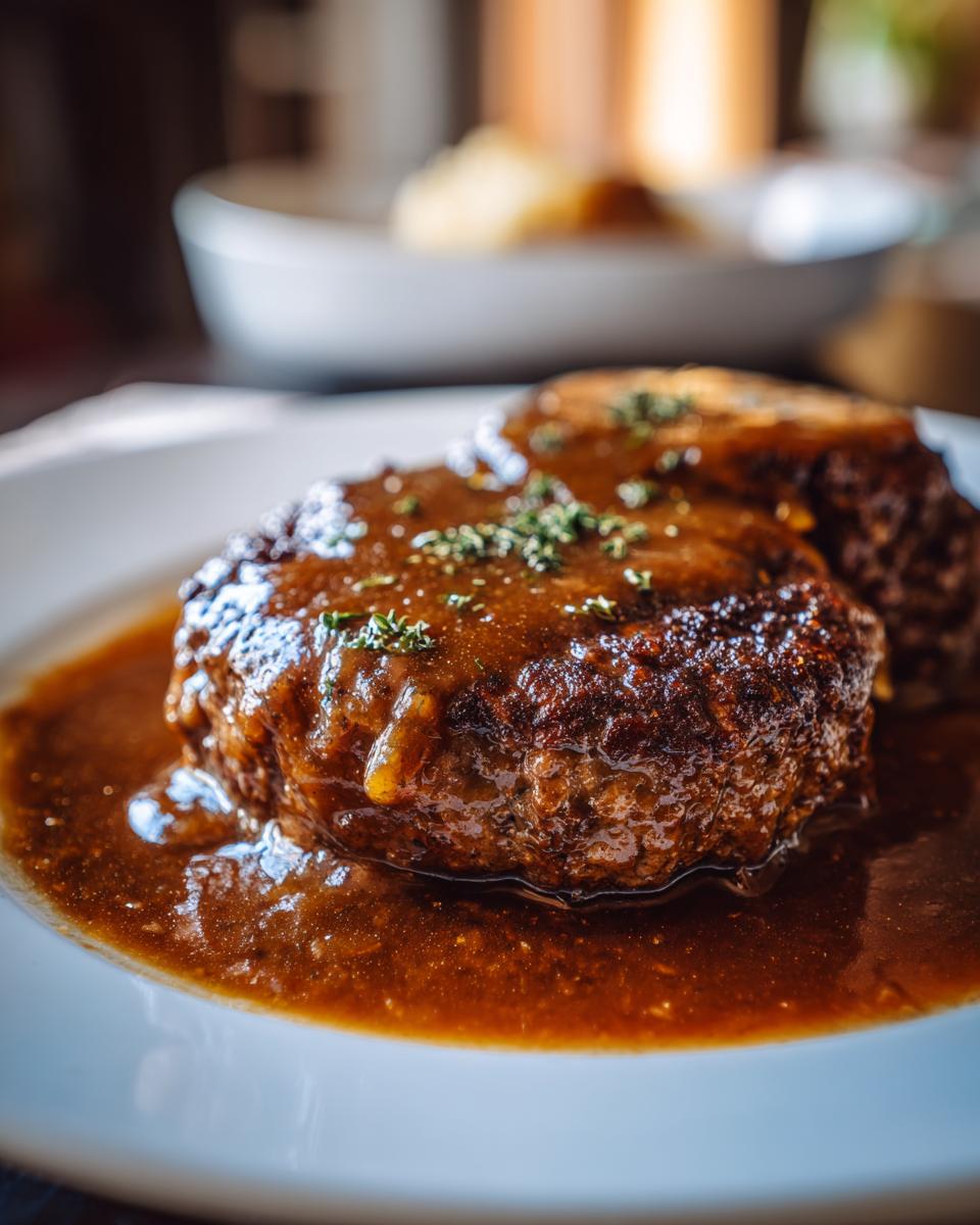 Hamburger Steak with Onion Gravy You’ll Love! 4 Hamburger Steak with Onion Gravy - detail 1
