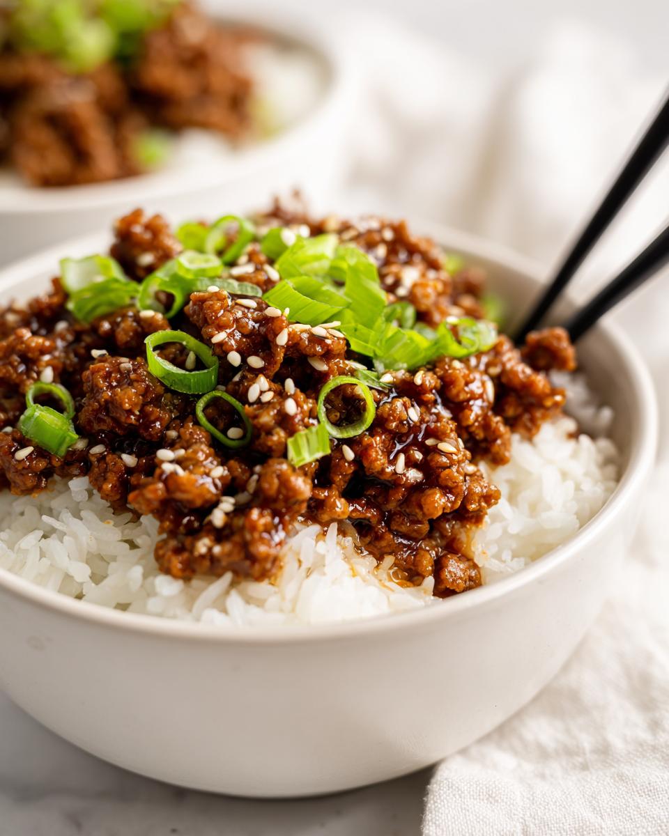 Craving? 30-Min Honey Soy Ground Beef Rice Bowls! 4 Honey Soy Ground Beef Rice Bowls - detail 1