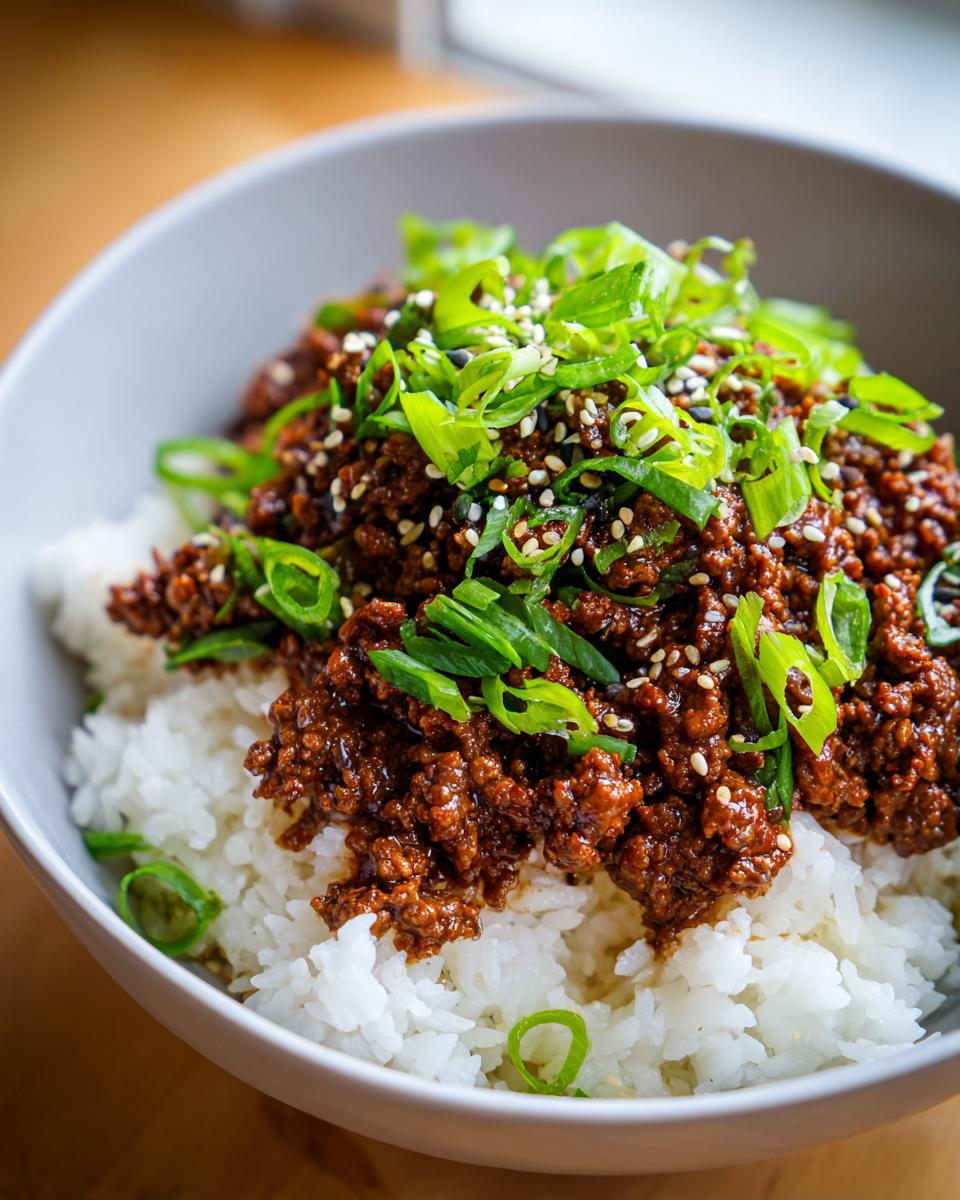 5 Reasons to LOVE This Korean Ground Beef Bowl 5 Korean Ground Beef Bowl - detail 2