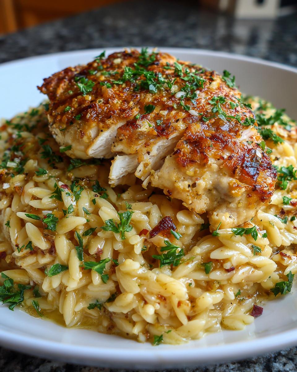 Delightful Lemon Garlic Chicken Orzo in 1 Bowl 5 Lemon Garlic Chicken Orzo (Bright & Cozy) - detail 2