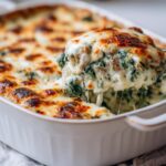 Low-Carb Beef & Spinach Creamy Bake