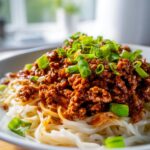 Mongolian Ground Beef Noodles Recipe
