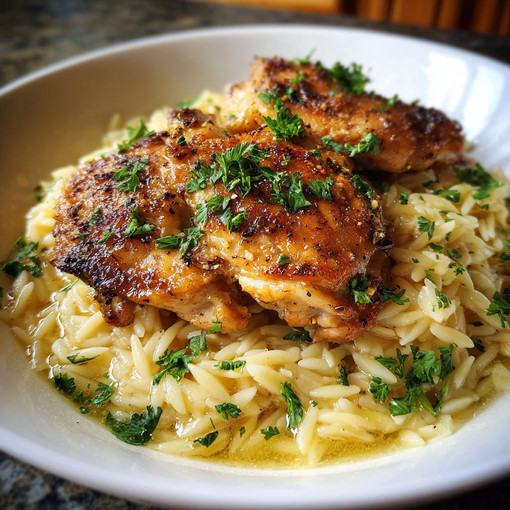 Unbelievable! 1-Pan Lemon Chicken & Orzo Recipe 5 One-Pan Lemon Chicken & Orzo (No Cream) - detail 2