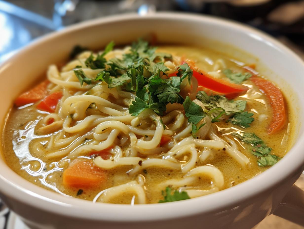 Unforgettable: 30-Min One-Pot Creamy Curry Noodle Soup 5 One-Pot Creamy Curry Noodle Soup - detail 2