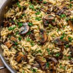 One-Pot Creamy Mushroom Orzo Ready in 30 Minutes! 9 One-Pot Creamy Mushroom Orzo (Meatless)