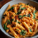 30-Min *One-Pot Creamy Tomato Spinach Pasta (No Cheese) 5 One-Pot Creamy Tomato Spinach Pasta (No Cheese)