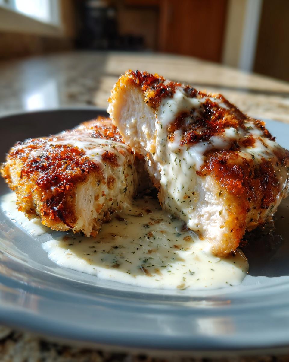 Make Parmesan Crusted Chicken in 45 Mins! 4 Parmesan Crusted Chicken with Creamy Garlic Sauce – Easy Family Dinner Recipe - detail 1