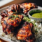 **Peruvian Chicken & Rice:** 1 Dish, 3 Reasons to Love It! 6 Peruvian Chicken and Rice with Green Sauce is a complete meal that's loaded with incredible flavor! Marinated ch… | Chicken dishes recipes, Recipes, Poultry recipes