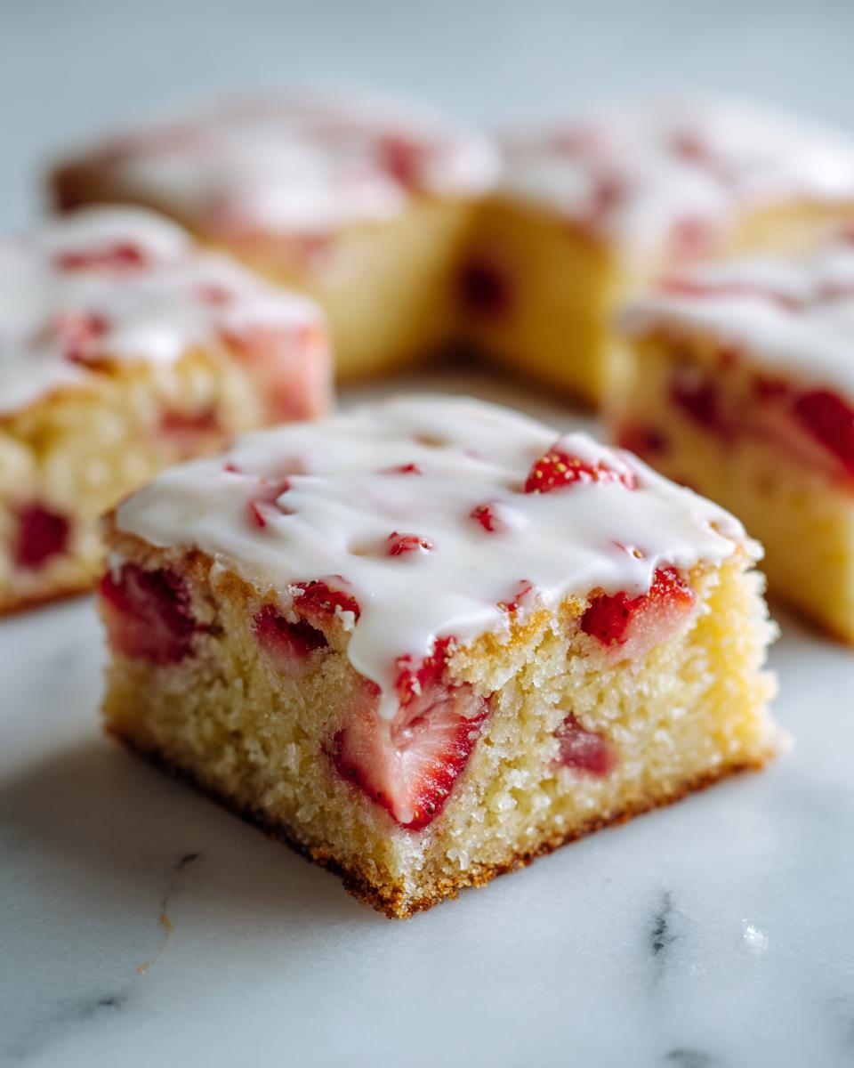Indulge in STRAWBERRY LEMON BLONDIES: 1 Recipe! 4 STRAWBERRY LEMON BLONDIES! - detail 1