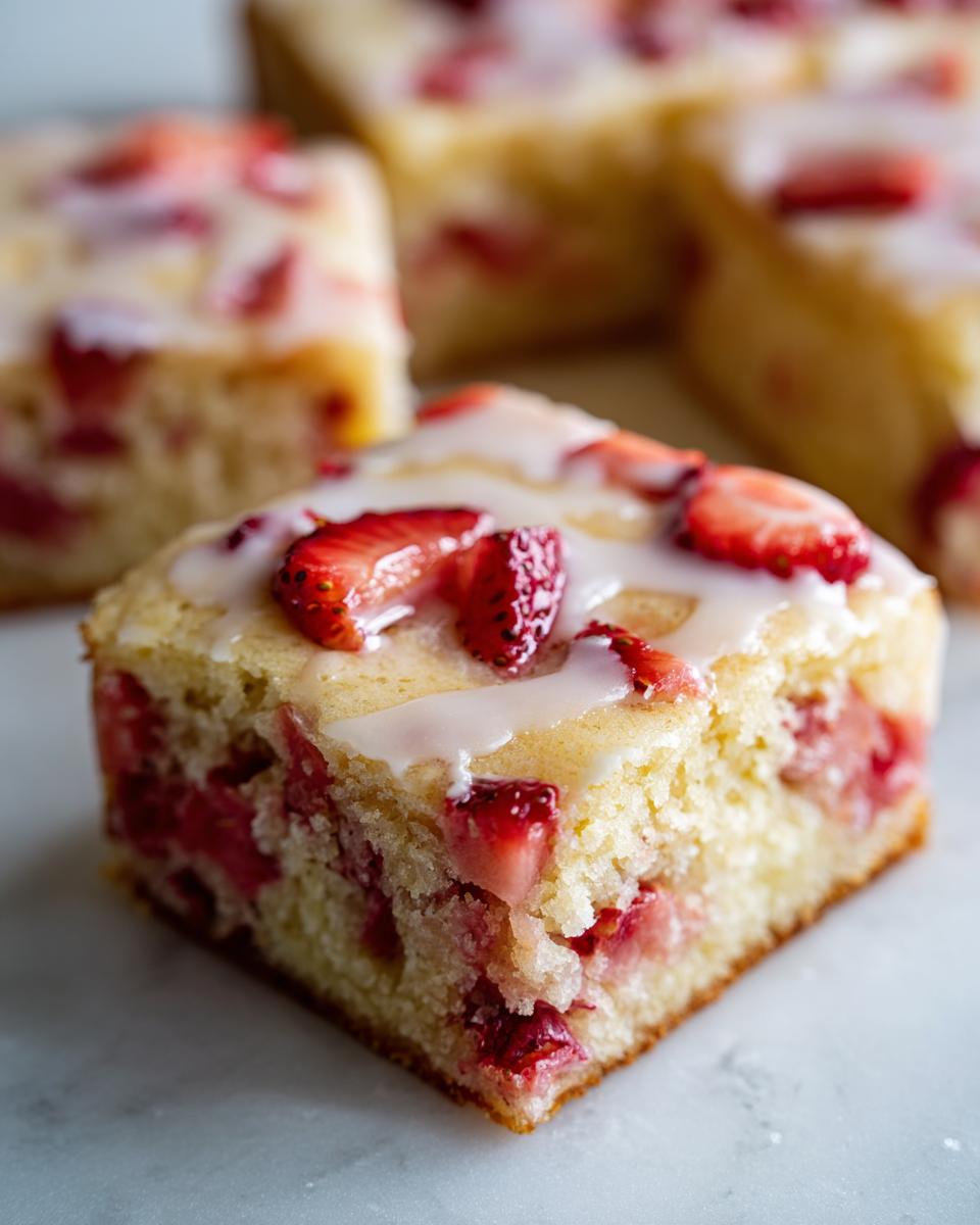 Indulge in STRAWBERRY LEMON BLONDIES: 1 Recipe! 5 STRAWBERRY LEMON BLONDIES! - detail 2