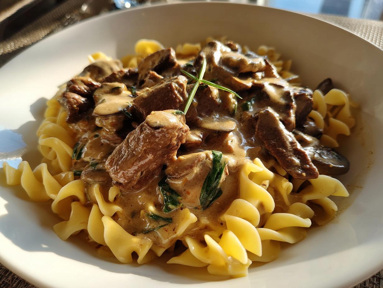 Skillet Beef Stroganoff, No Mushrooms Needed! 5 Skillet Beef Stroganoff (No Mushrooms) - detail 2