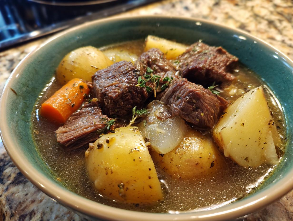 Easy 3-Step Slow Cooker Beef & Potatoes! 5 Slow Cooker Beef & Potatoes (No Casserole) - detail 2