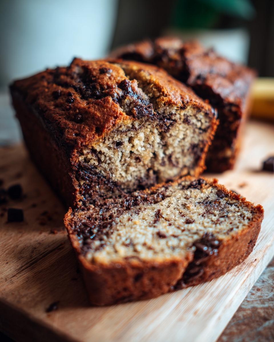 Best Sourdough Bread Ever? 10 Reasons Why! 5 Sourdough Discard Banana Bread with Chocolate Swirls - detail 2