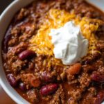 The Best Ever Chili Recipe, made with ground beef, beans and the perfect mix of chili spices.