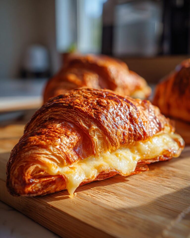 Baked Ham and Cheese Croissants