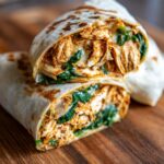 Cheesy Garlic Chicken Wraps | Quick Low Carb Delight
