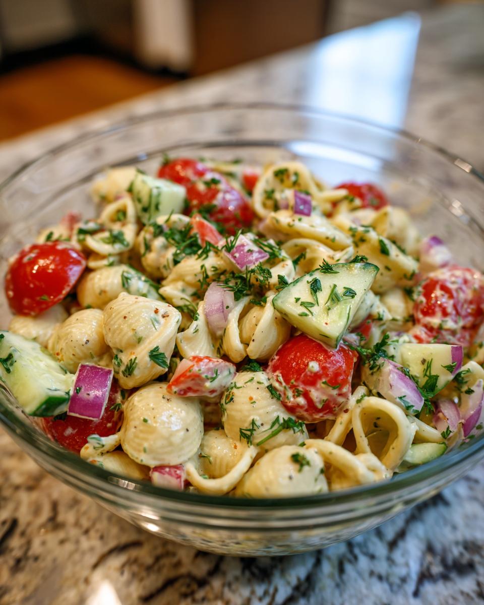 Chickpea Pasta Salad with Creamy Tahini Dressing - detail 1