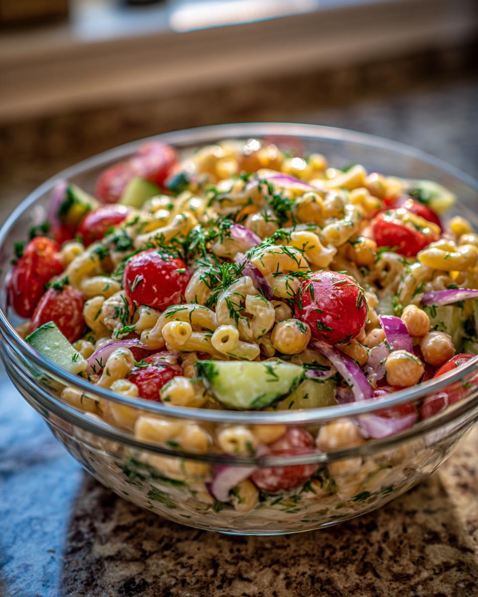 Chickpea Pasta Salad with Creamy Tahini Dressing - detail 2