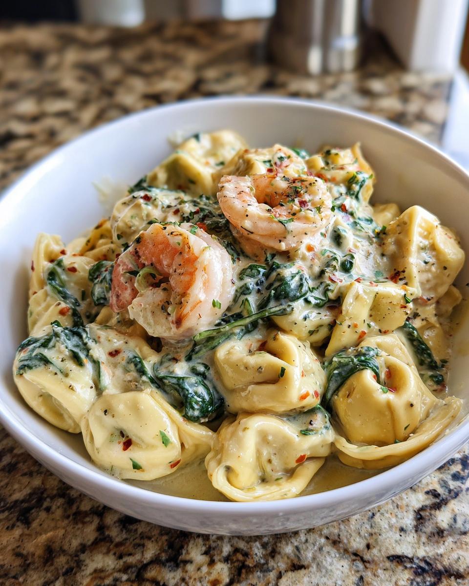 Creamy Shrimp & Spinach Tortellini: A Quick, Delicious Meal! 4 Creamy Shrimp and Spinach Tortellini - detail 1
