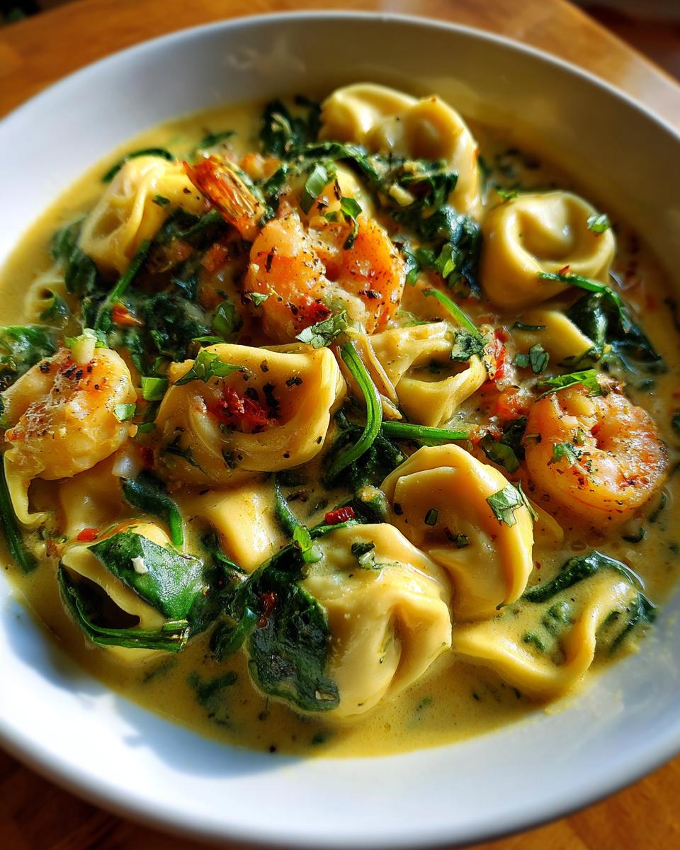 Creamy Shrimp & Spinach Tortellini: A Quick, Delicious Meal! 5 Creamy Shrimp and Spinach Tortellini - detail 2