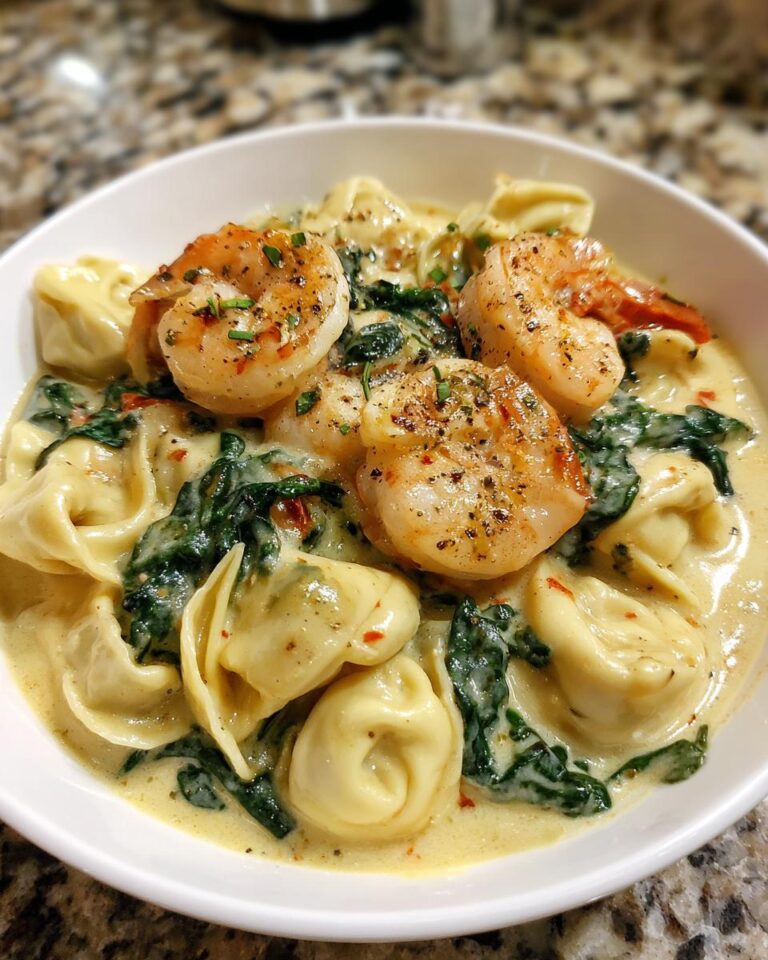 Creamy Shrimp and Spinach Tortellini