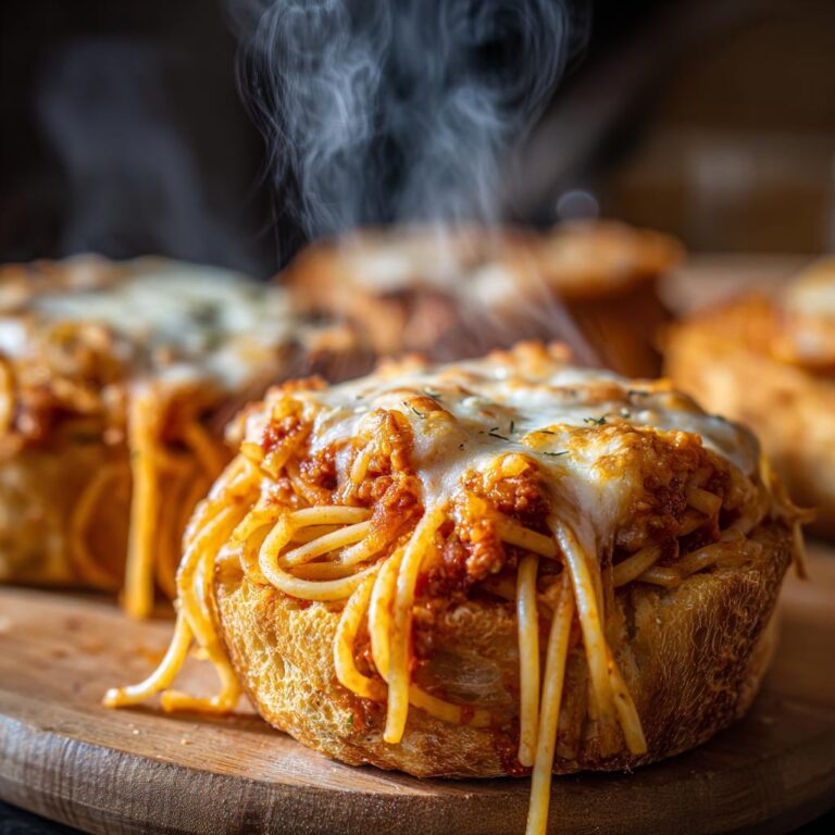 Easy Spaghetti Garlic Bread Bowls | Fast Dinner Recipe