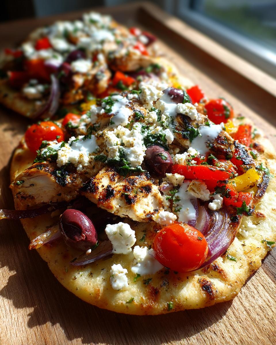 Greek Chicken Flatbread - detail 1