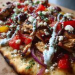 Greek Chicken Flatbread