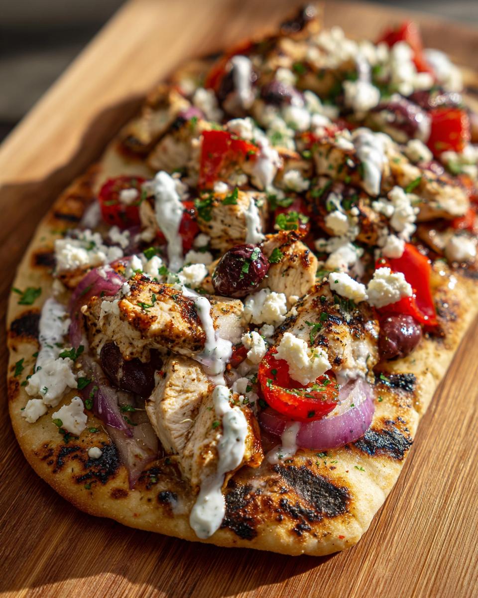 Greek Chicken Flatbread - detail 2