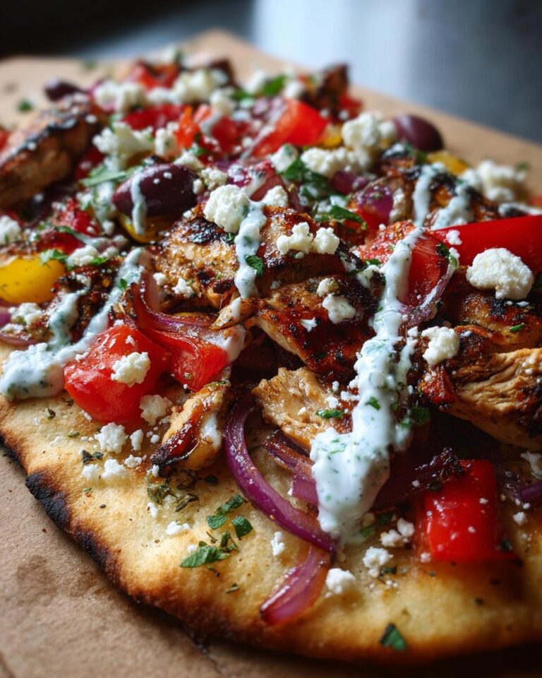 Greek Chicken Flatbread