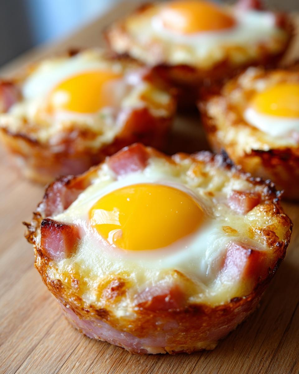 4 Easy Ham, Cheese & Egg Cups—Delicious! 4 Ham, Cheese, & Egg Cups - Healthy Low Carb Breakfast Recipe! - detail 1