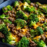 Keto Hamburger Broccoli Skillet