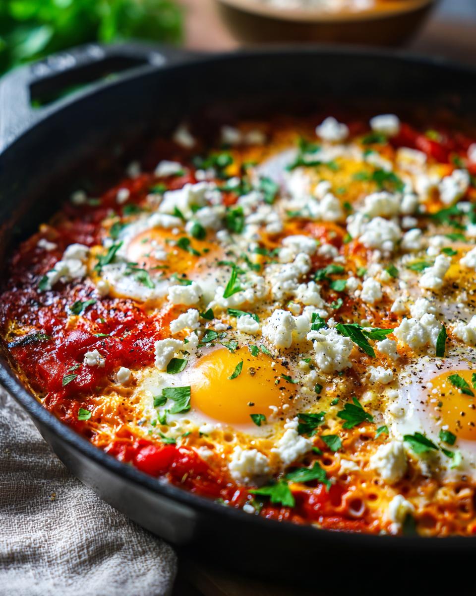 Unbelievable: 15-Min Mediterranean Baked Feta Eggs!