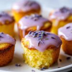 Mini Lemon Cakes With Lavender Glaze