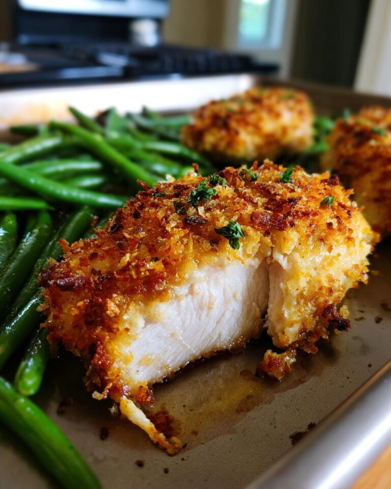 Parmesan Crusted Chicken Sheet Pan Dinner