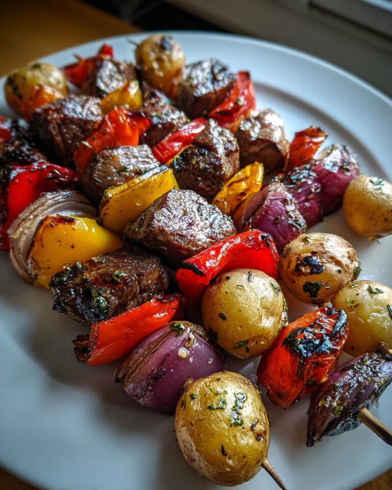 Rosemary Garlic Steak Kebabs