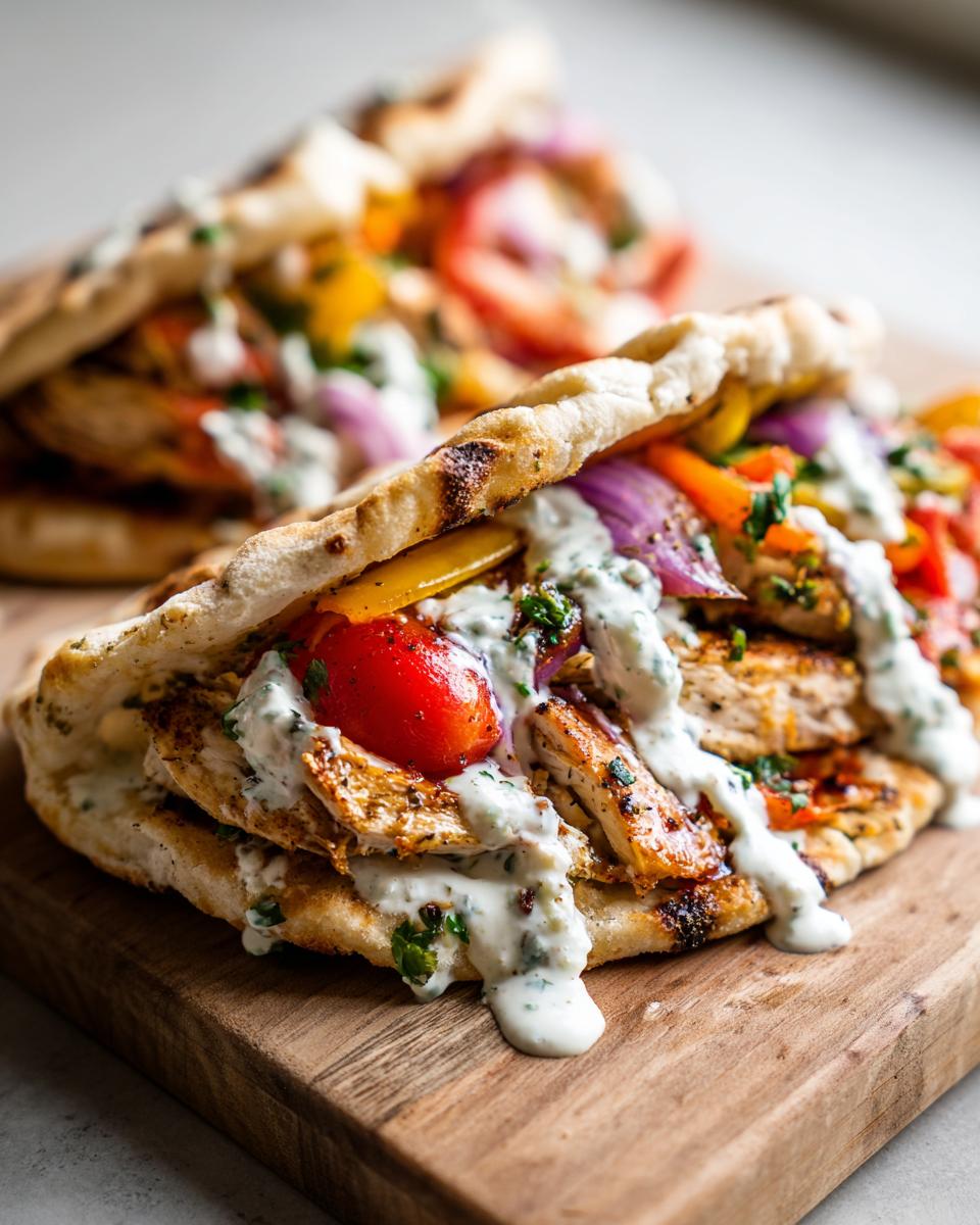 Easy Sheet Pan Chicken Pitas: Delicious & Fast! 4 Sheet Pan Chicken Pitas with Herby Ranch Recipe - detail 1