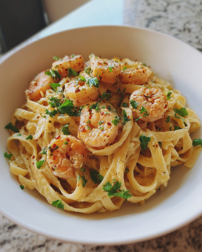 30 minute high protein creamy cajun shrimp pasta