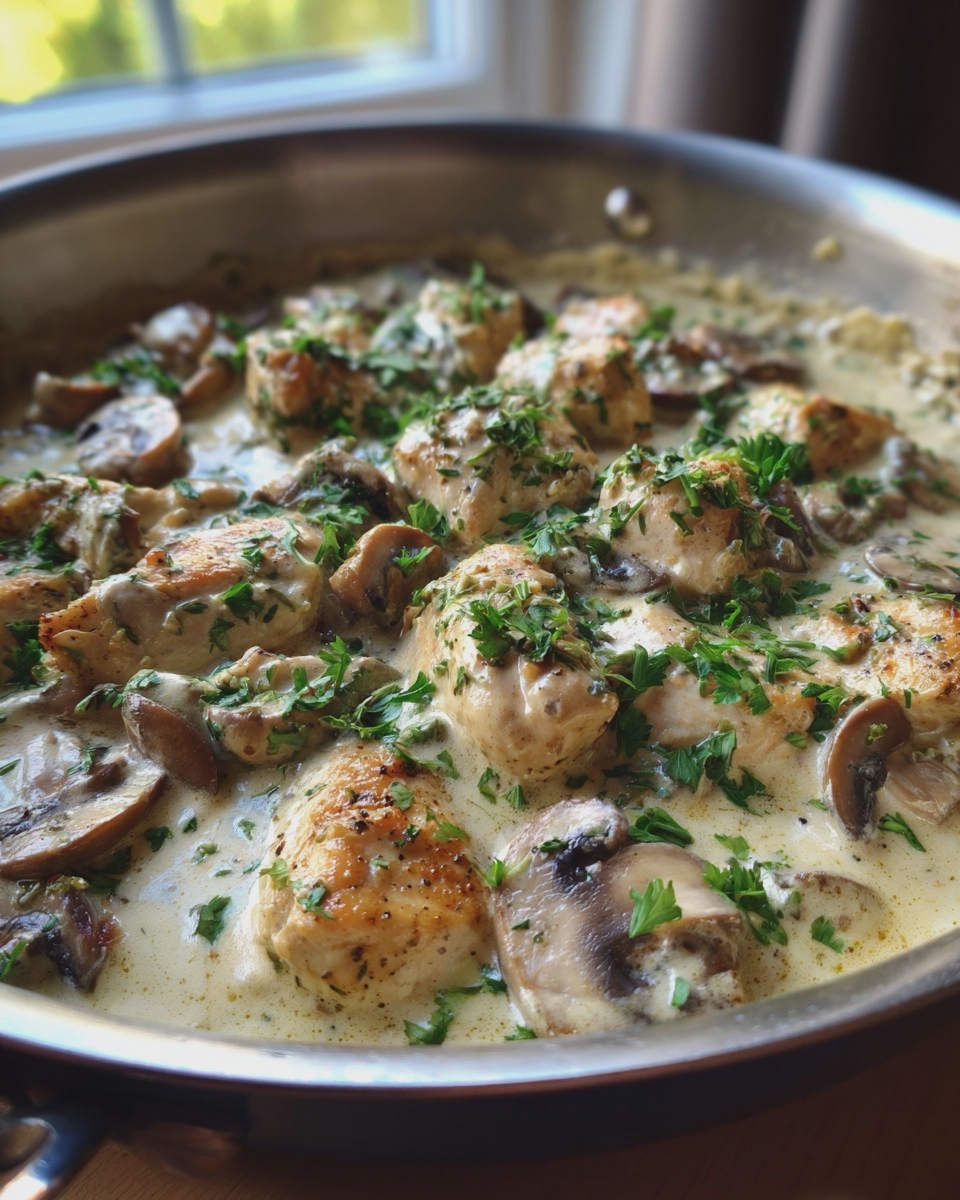 Amazing: 30 Minute High Protein Creamy Chicken Skillet 4 30 minute high protein creamy chicken mushroom skillet - detail 1