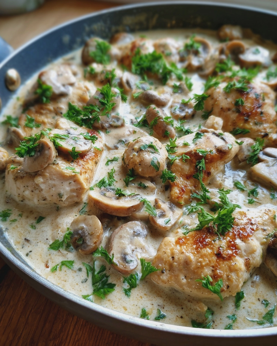 Amazing: 30 Minute High Protein Creamy Chicken Skillet 5 30 minute high protein creamy chicken mushroom skillet - detail 2