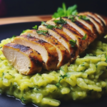 high protein pesto chicken orzo bake easy dinner